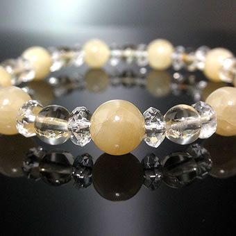 ☆アラゴナイト＆シトリンブレスレット【アラゴナイト8mm珠