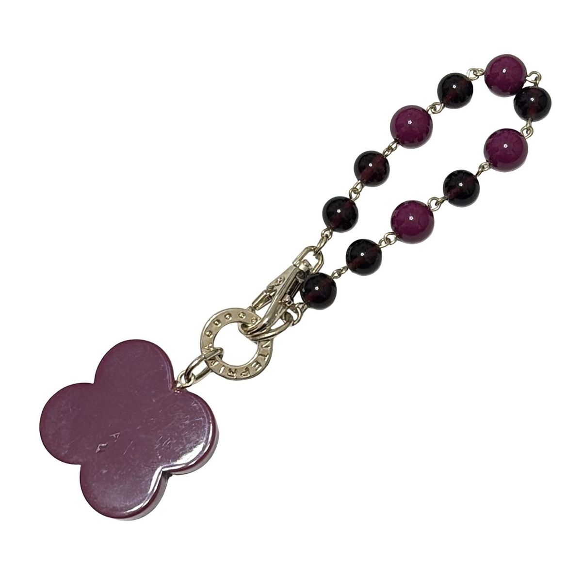 ANTEPRIMA アンテプリマ キーホルダー チャーム - パープル×ゴールド×マルチ フラワー 花