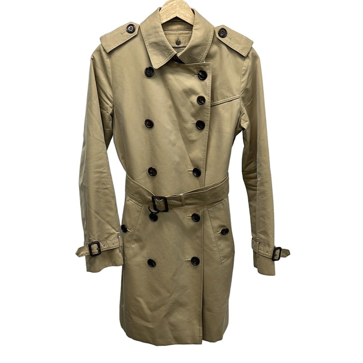 【バーバリー ロンドン】トレンチコート 38 Mサイズ　ベージュ ダブル　ベルト バーバリー ロンドン】トレンチコート 38 Mサイズ ベージュ ダブル ベルト
