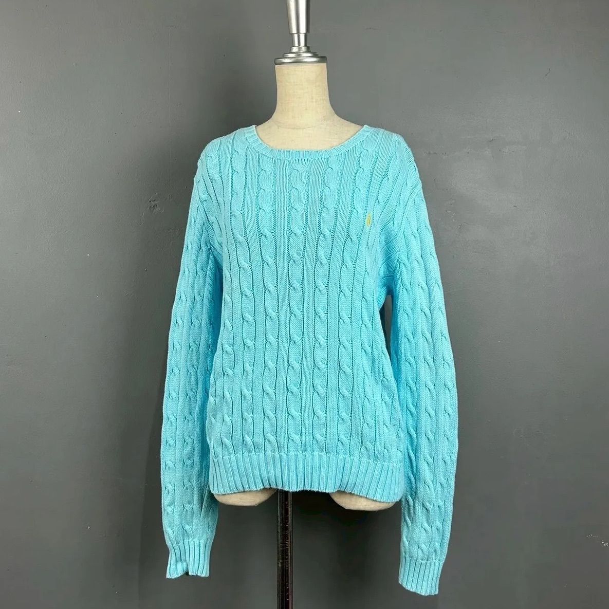 RALPH LAUREN L/S Cable Chain Cotton Knit Sweater ラルフローレン