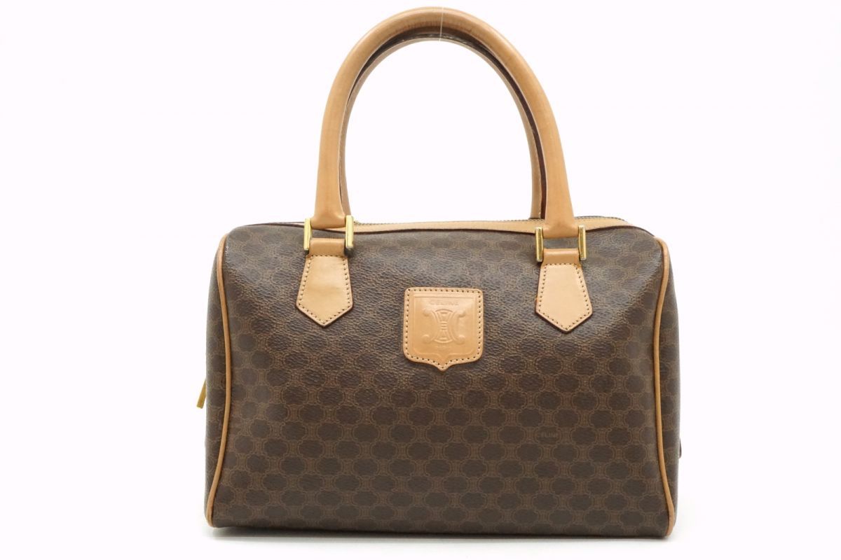 CELINE セリーヌ ヴィンテージ/マカダム PVC ミニボストンバッグ CELINE / セリーヌ マカダム柄 トリオンフ ミニボストンバッグ（PVC