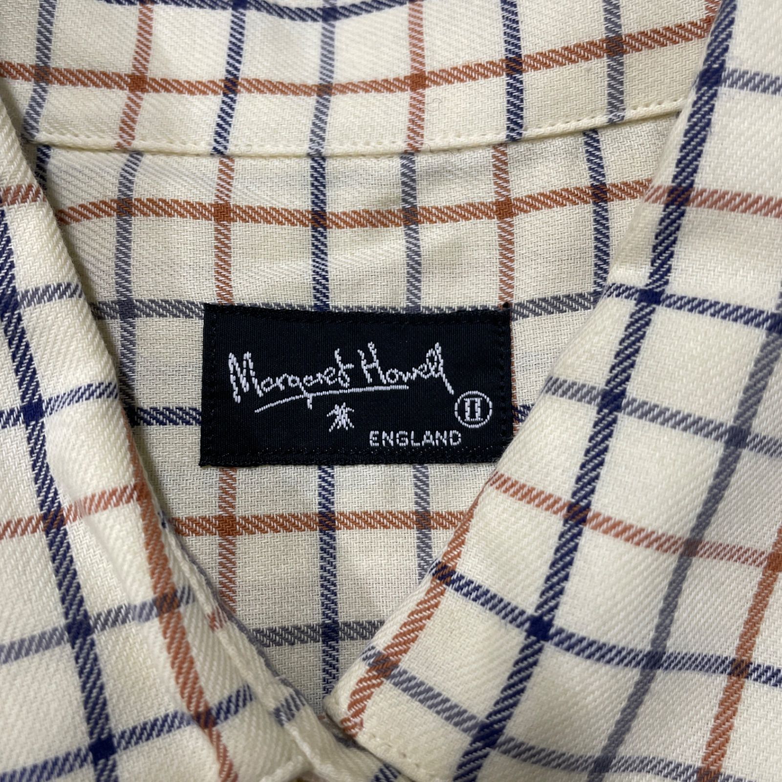 OG32 MARGARET HOWELL マーガレットハウエル シャツ 長袖 チェック 