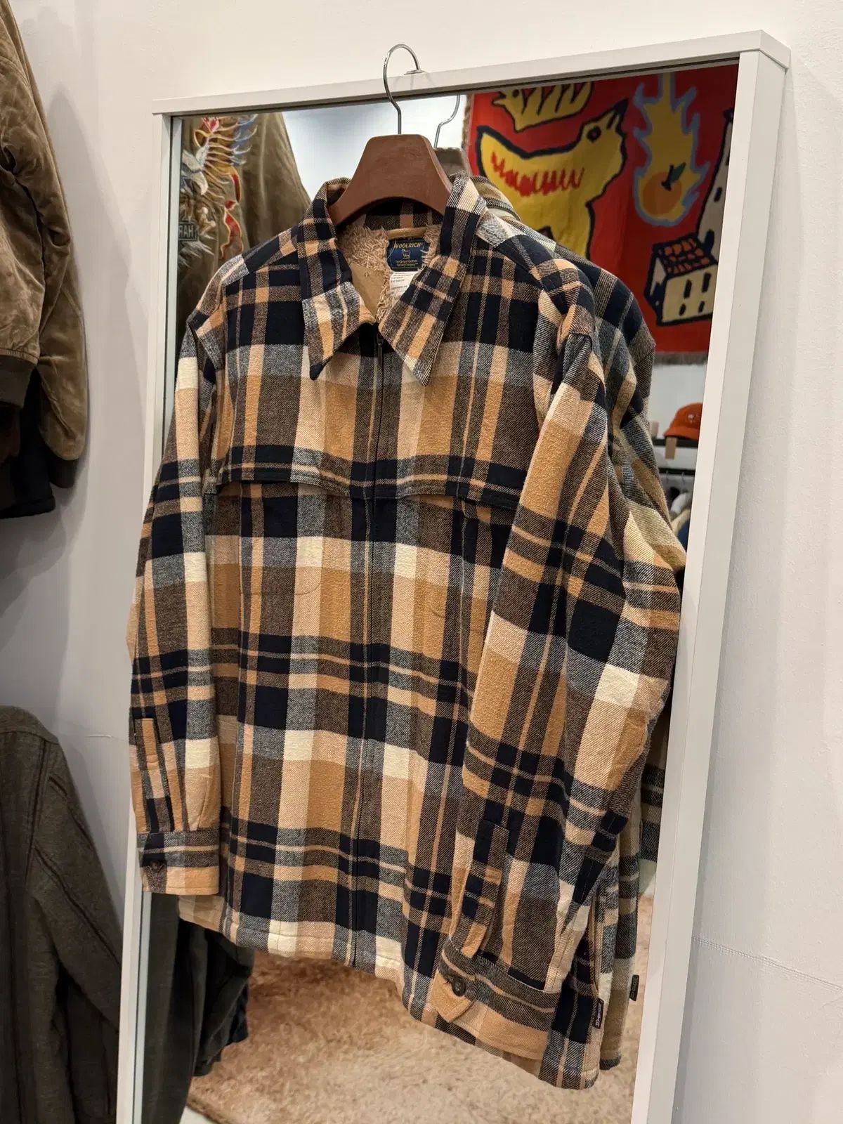 00s Woolrich (ウールリッチ) シェルパ フランネル CHECK ジップアップ ジャケット