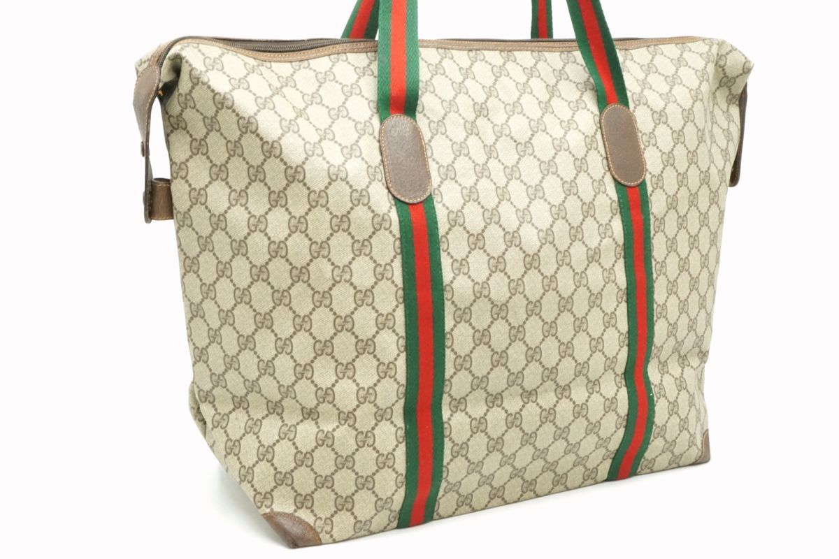 GUCCI グッチ オールドグッチ トートバッグ ボストンバッグ ヴィンテージ GUCCI（グッチ） 極 美品 オールドグッチ ヴィンテージ シェリーライン