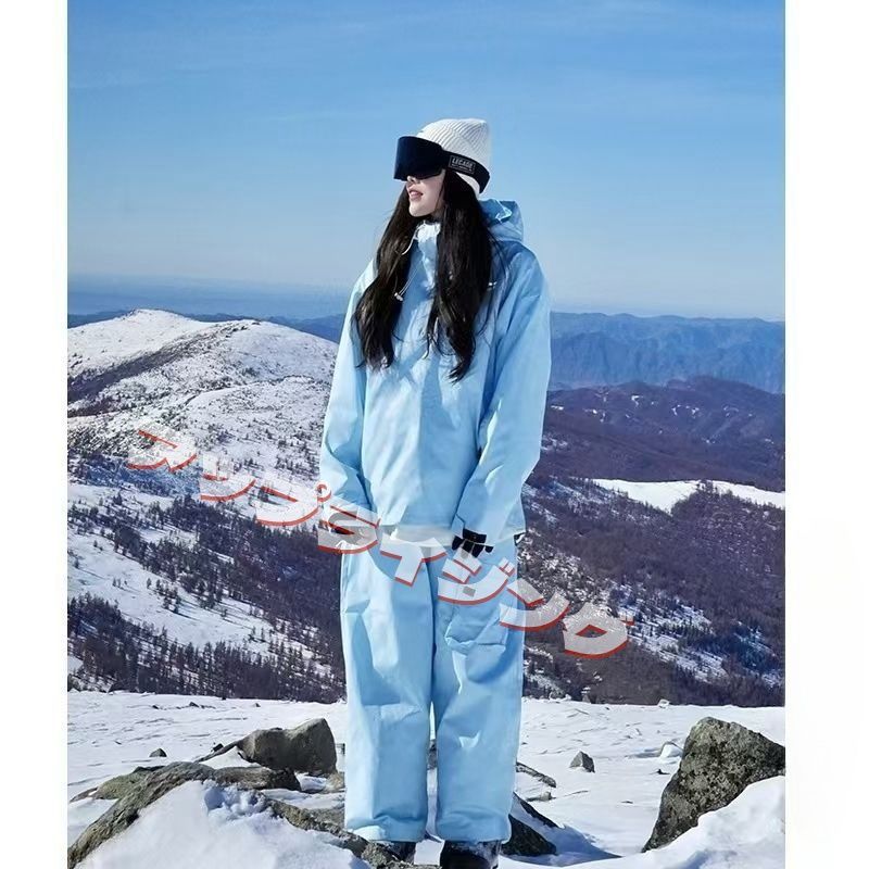 冬物 スキーウェア 上下セットスノーボードウェア メンズ レディーススノボウェア 無地 カジュアル おしゃれ 冬 暖かい ゆったり女性 学生カーキ C 683