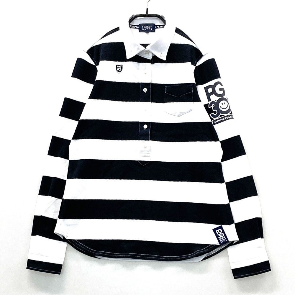 サイズ：1 PEARLY GATES パーリーゲイツ 30周年 長袖ポロシャツ ニコ