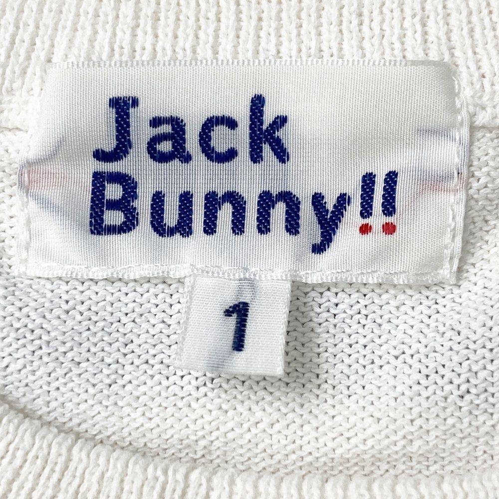 Jack Bunny!! ジャックバニー　ジップアップニット ホワイト サイズ1 Jack Bunny!! ジャックバニー ジップアップニット ホワイト