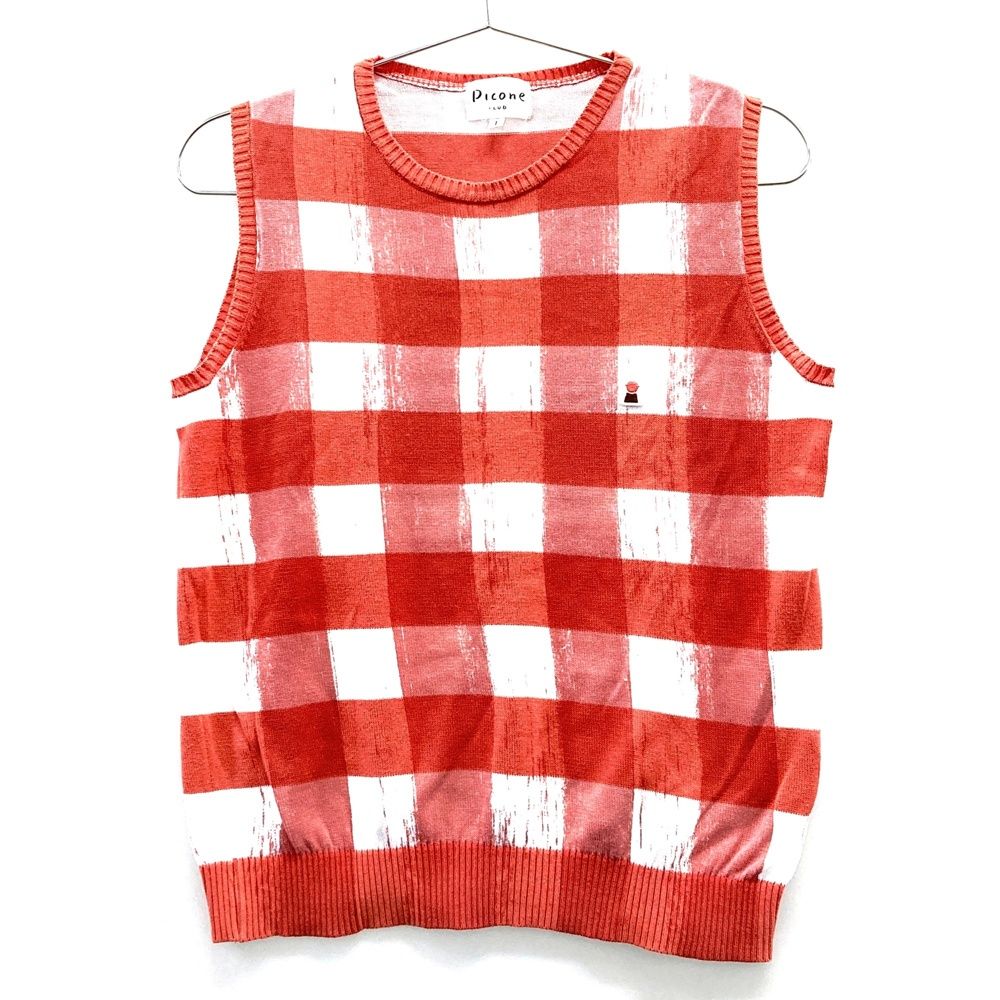 サイズ：1 PICONE CLUB ピッコーネクラブ ニットベスト チェック柄