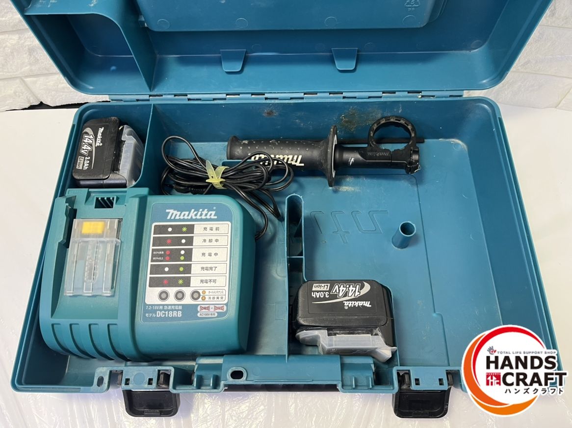 マキタ 16 mm充電式ハンマドリル 14.4 V バッテリー×2 84回 92回 充電器×1 ケース付
