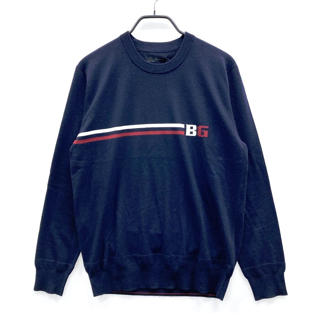 サイズ M GOLF ブリーフィング モデル ニットセーター ネイビー系 ゴルフウェア メンズ ストスト