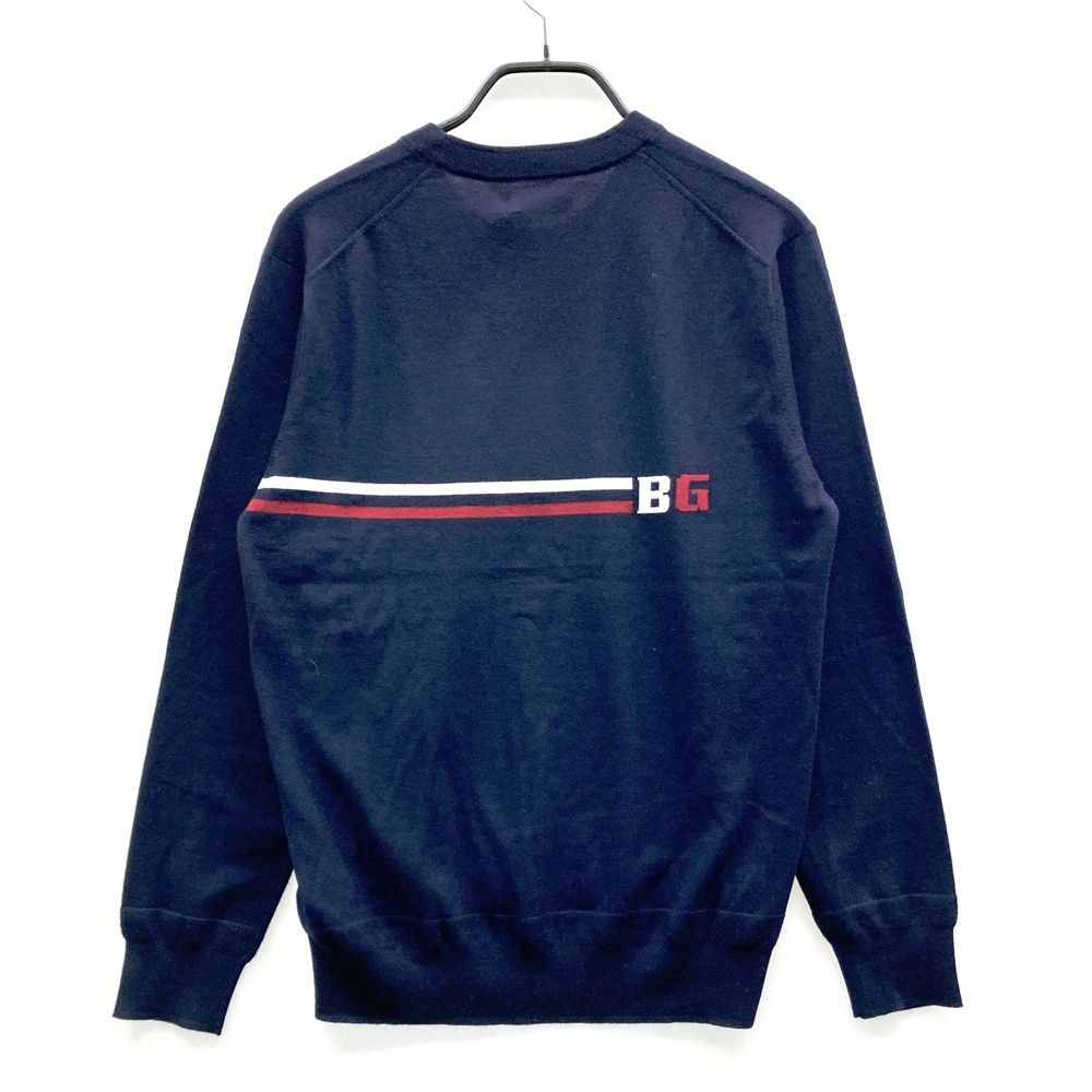 サイズ M GOLF ブリーフィング モデル ニットセーター ネイビー系 ゴルフウェア メンズ ストスト