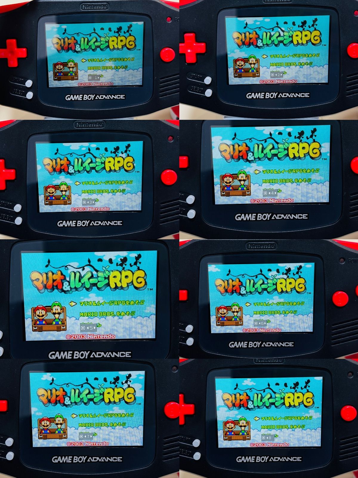 Nintendo Game Boy Advance IPS液晶 ブラック×レッド