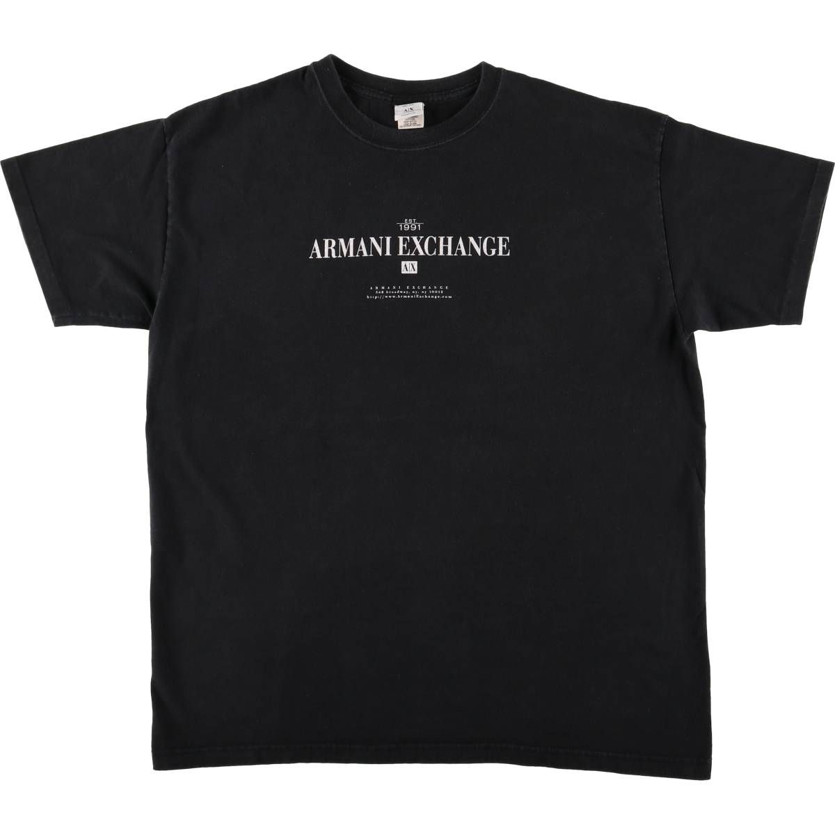 古着 00年代 アルマーニ ARMANI EXCHANGE 半袖 ロゴTシャツ USA製 メンズL相当/eaa577585