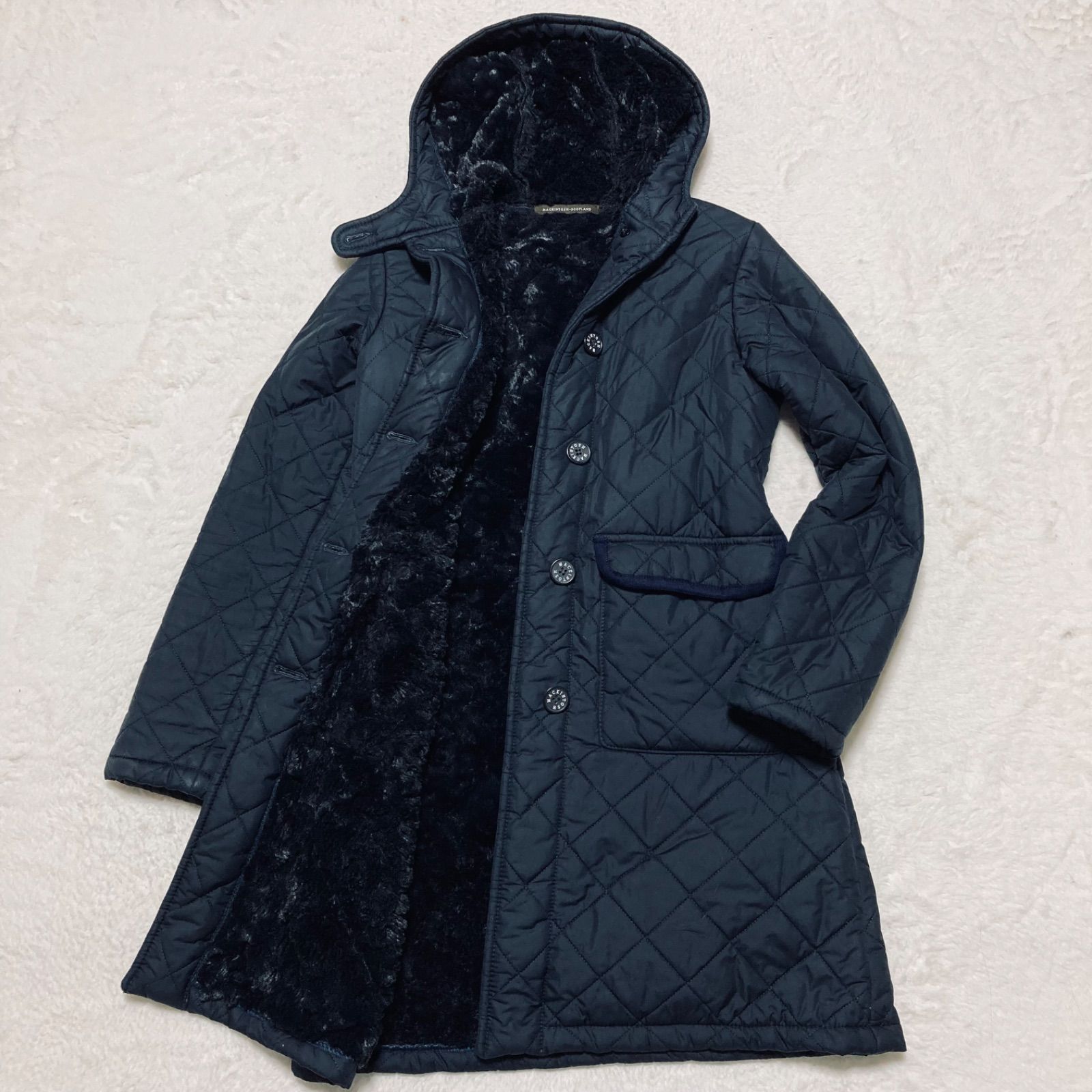 未使用に近い✨MACKINTOSH マッキントッシュ コート ネイビー 36 MACKINTOSH ネイビー チェスターコート 36