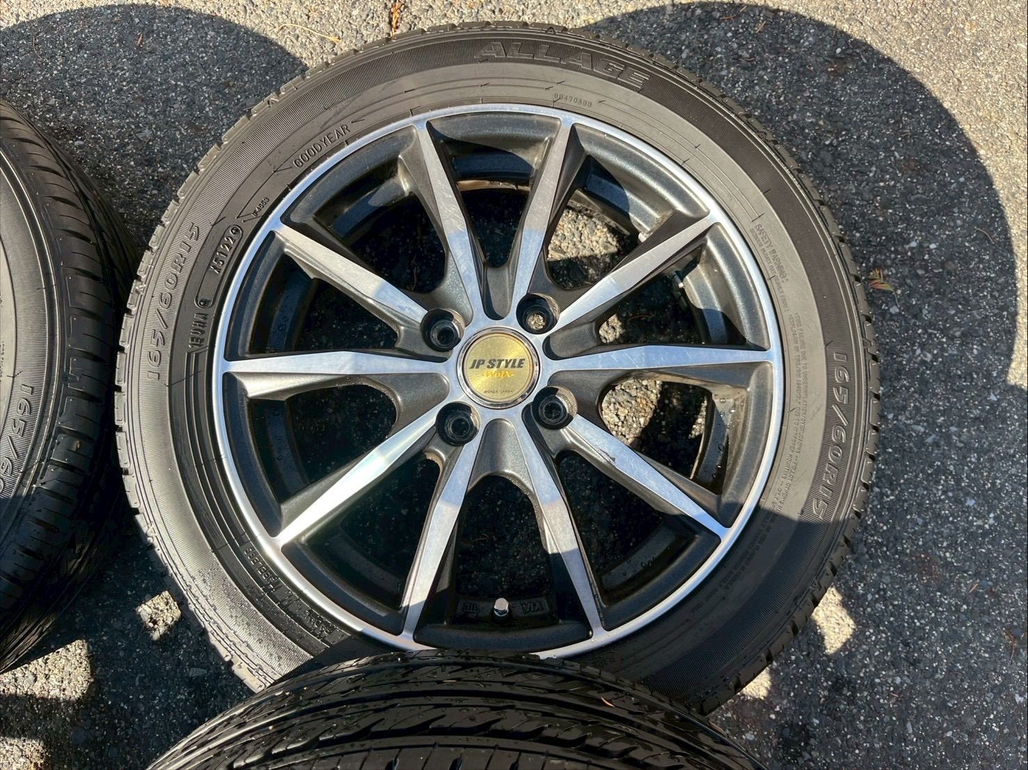 2511 138 06 MONZA JAPAN JP STYLE WOLX 100 4 H 15 5 J 43 15インチ ハブ径約52 mm タイヤホイール 4本 ALLAGE ECO ALO 2 165 60 R 製