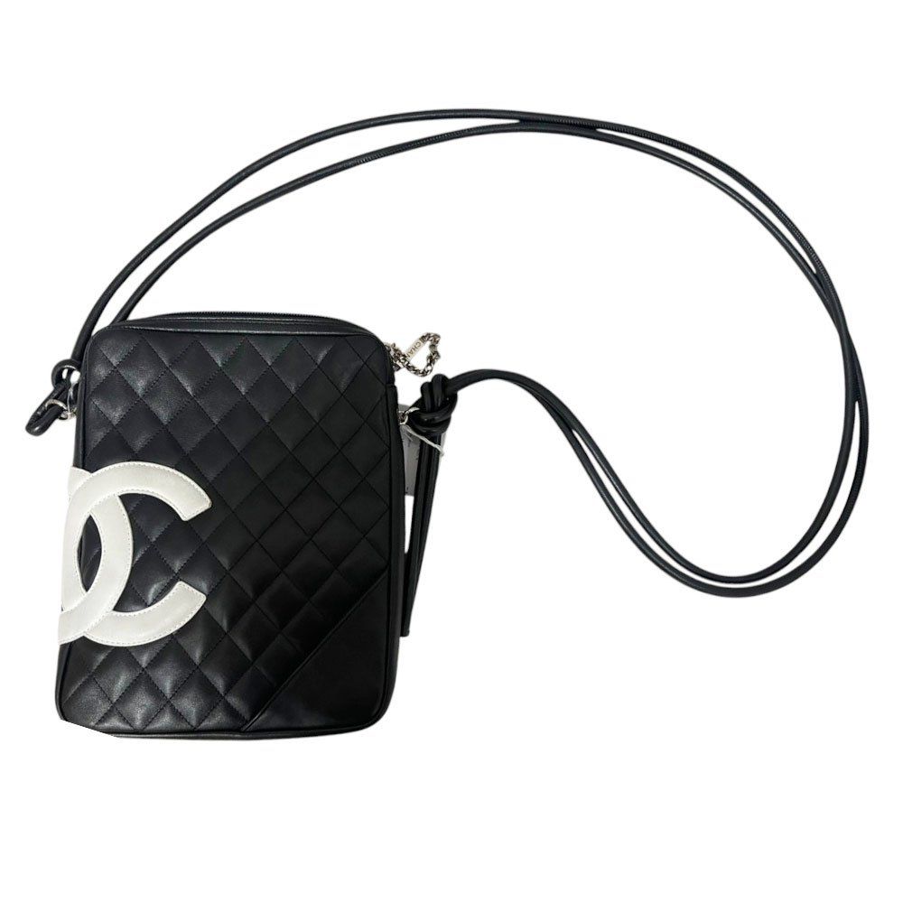 シャネル CHANEL カーフスキン カンボンライン CCマーク ミディアムポシェット A 25178