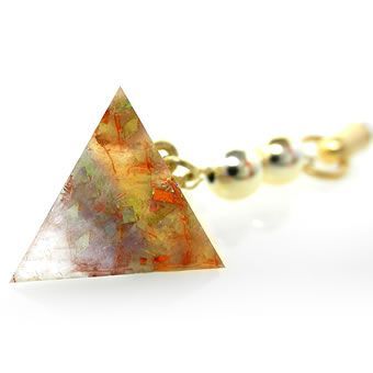 ☆ルチルクォーツのオルゴナイトストラップ9個セット（ルチルクォーツ