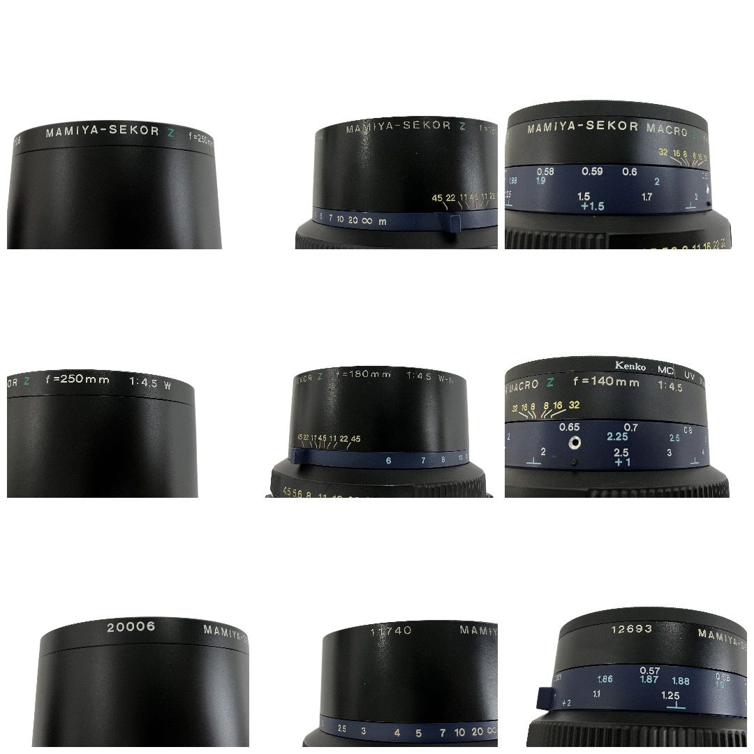 Mamiya SEKOR Z 140mm F4.5 180mmFF4.5 W-N 250mm F4.5 W レンズ3点