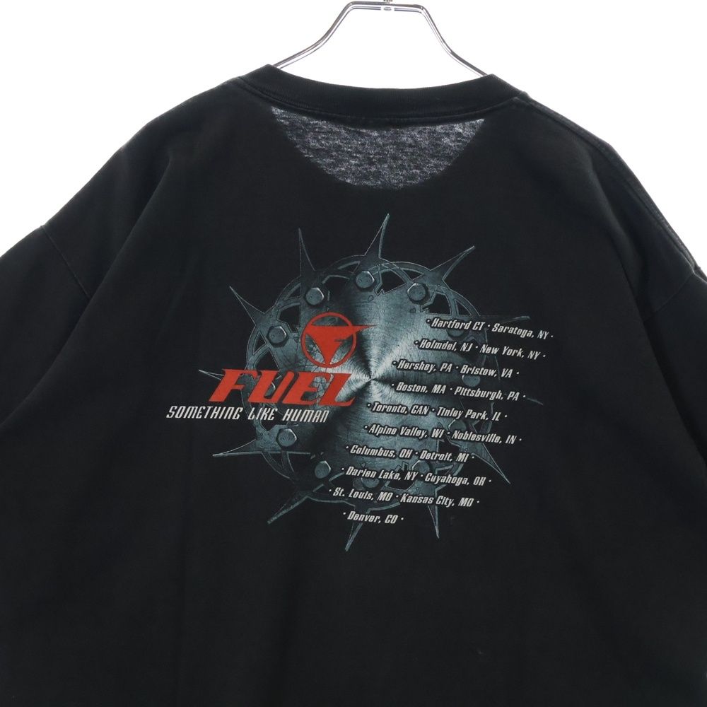 VINTAGE (ヴィンテージ) 00s FUEL SOMETHING LIKE HUMAN 2000 フューエル 両面プリント 半袖 Tシャツ カットソー ブラック