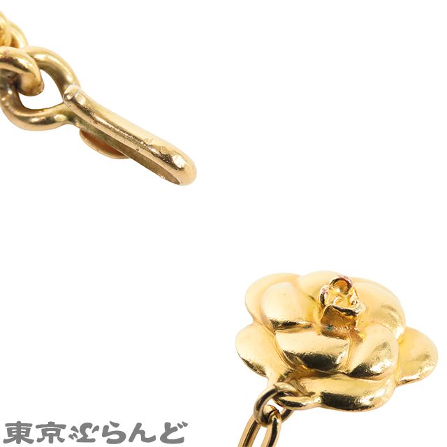 シャネル CHANEL カメリア チェーンベルト ゴールド メタル GP 98P