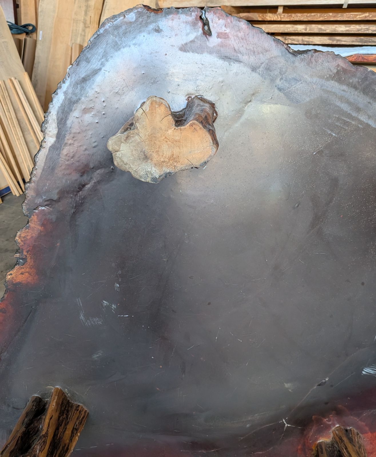 花梨 天然 木材 一枚板 銘木 希少 葡萄杢 瘤杢 座卓 花台 - メルカリ