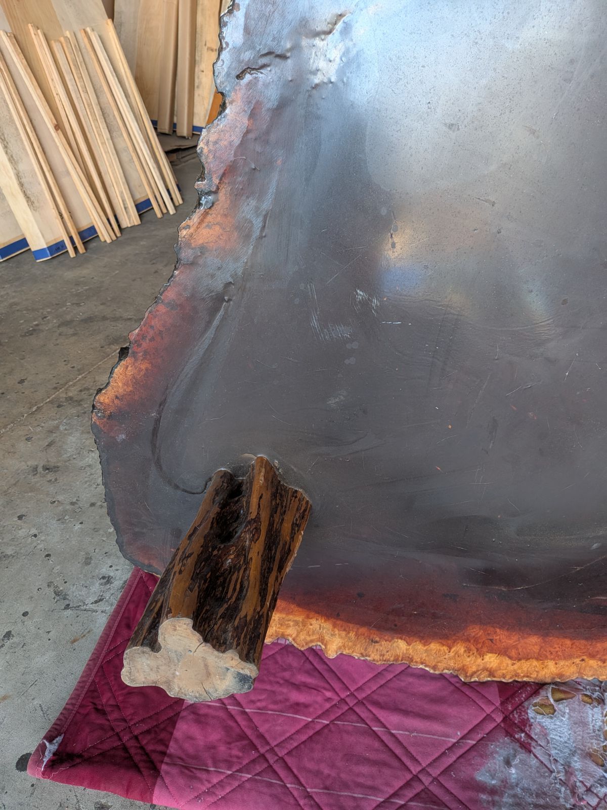 花梨 天然 木材 一枚板 銘木 希少 葡萄杢 瘤杢 座卓 花台 - メルカリ