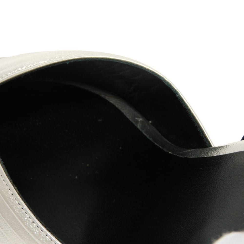  CELINE セリーヌ グリッター ヒール サンダル 37 スパンコール ラメ ブラック 24 cm 新ロゴ シルバー パンプス その他 靴