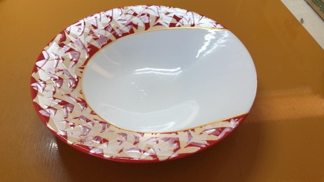 紅白鶴紋大浅鉢 10客 アソート売り可