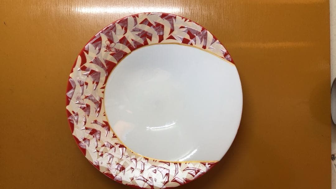 紅白鶴紋大浅鉢 10客 アソート売り可