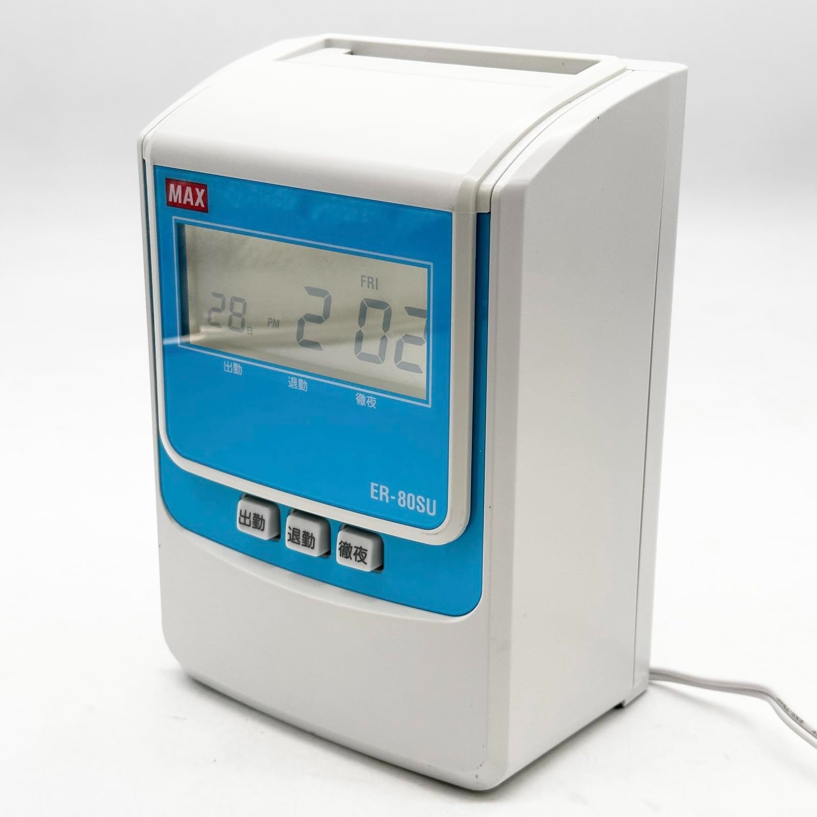 マックス 電子タイムレコーダー ER-80SU ホワイト ER90716 ○1829
