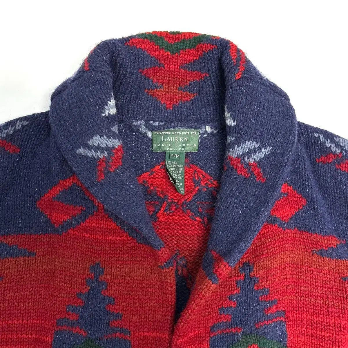 ポロ ナバホ パータン ハンドニット ショール カーディガン