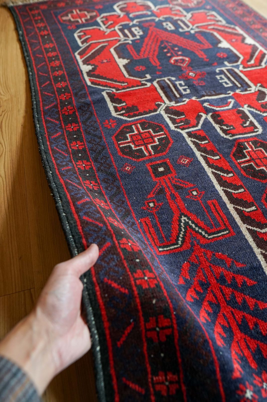 vintageペルシャ絨毯 バルーチ トライバルラグ 150x83cm - メルカリ