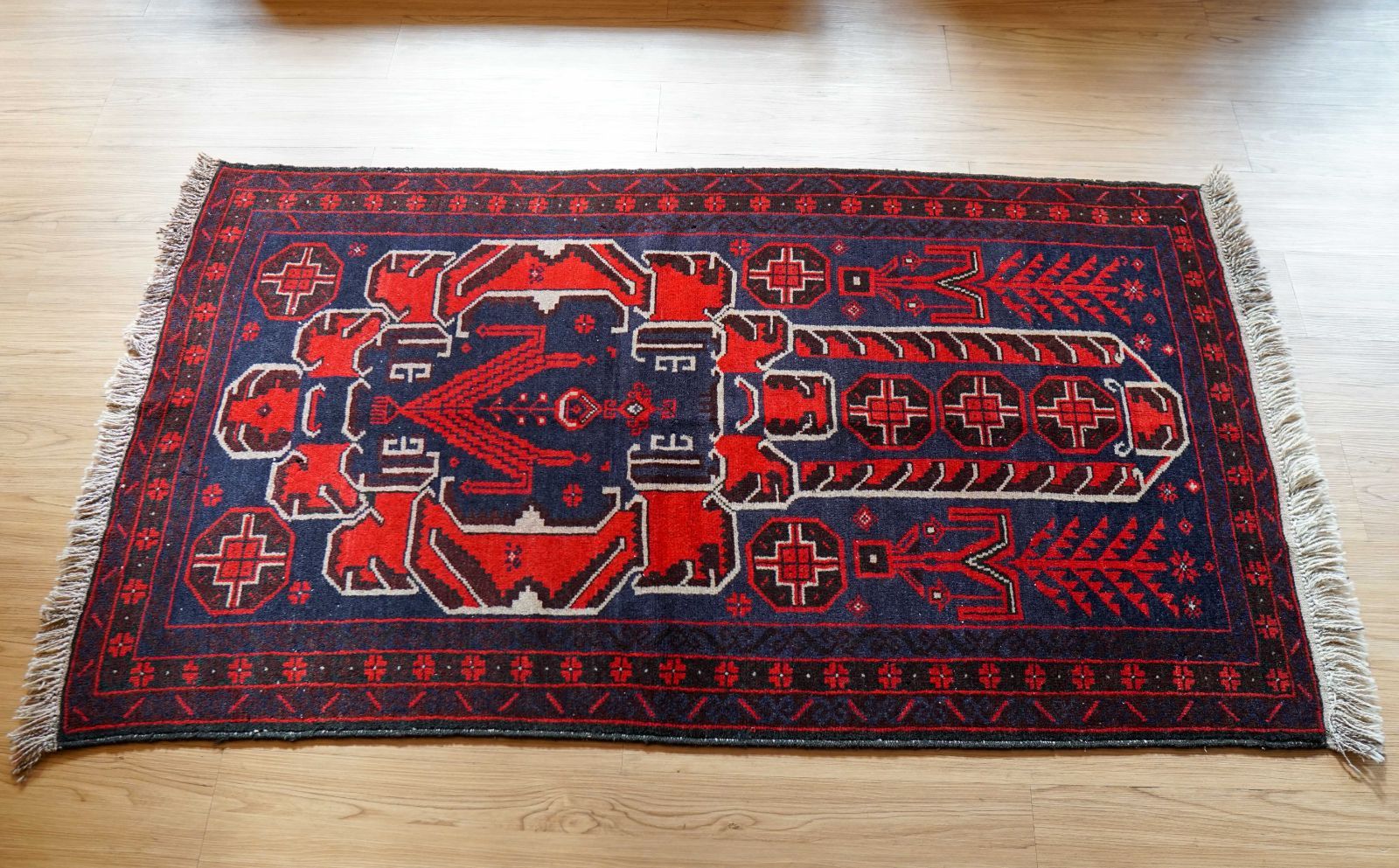 vintageペルシャ絨毯 バルーチ トライバルラグ 150x83cm - メルカリ