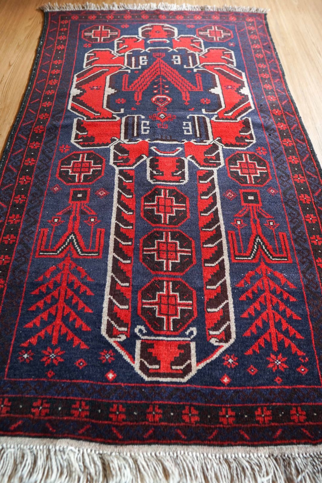 vintageペルシャ絨毯 バルーチ トライバルラグ 150x83cm - メルカリ