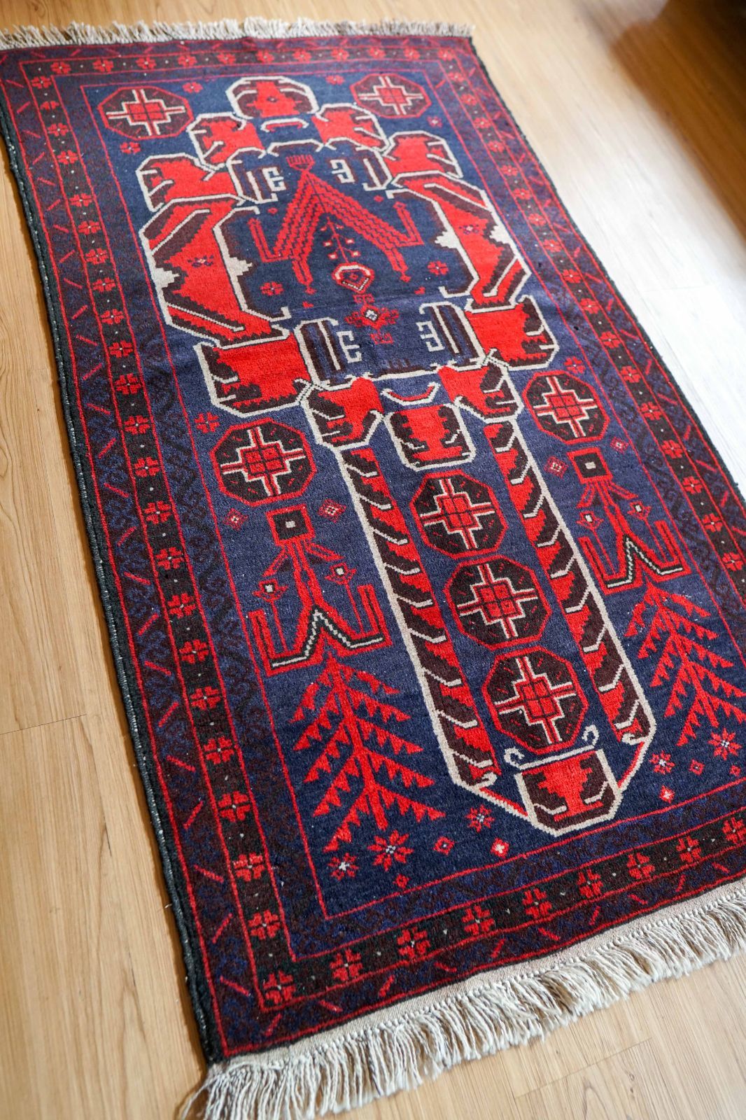 vintageペルシャ絨毯 バルーチ トライバルラグ 150x83cm - メルカリ