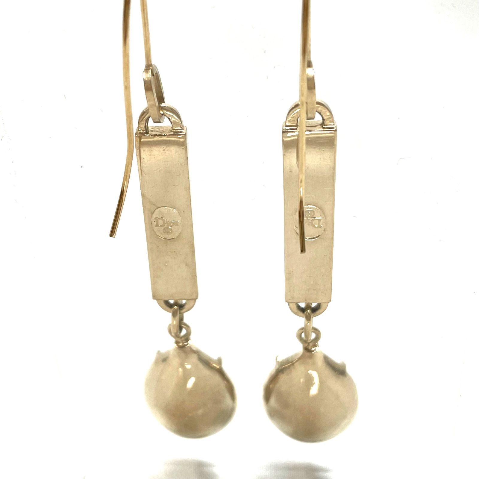 ABランク Christian DIOR クリスチャン ディオール ピアス ゴールド ビジュー 55521