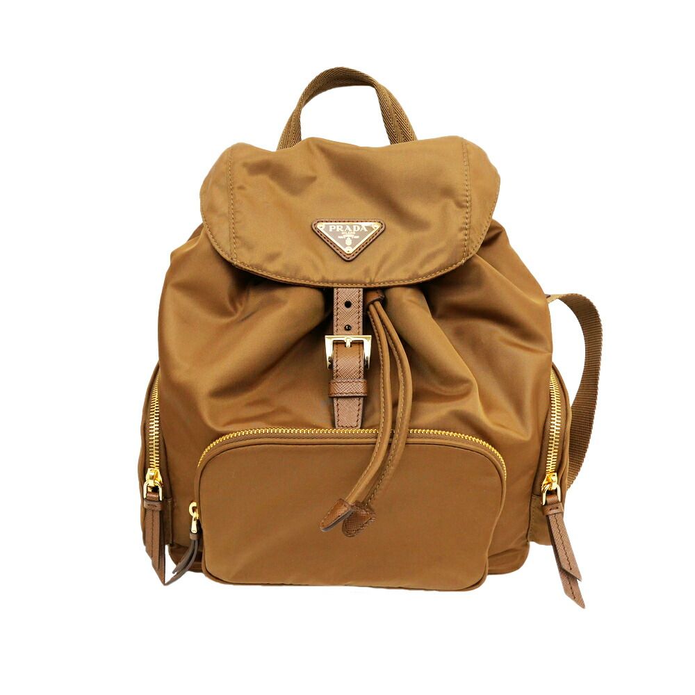 名東 プラダ バックパック スモール Re Nylon リュックサック バッグ 1 BZ 081 BRANDY レディース その他