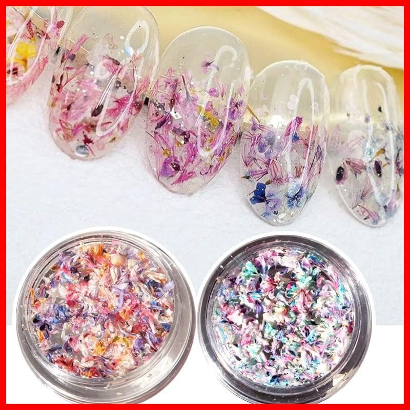 AAGWW ドライフラワー ネイルパーツ 押し花 レジン用 2 個入り