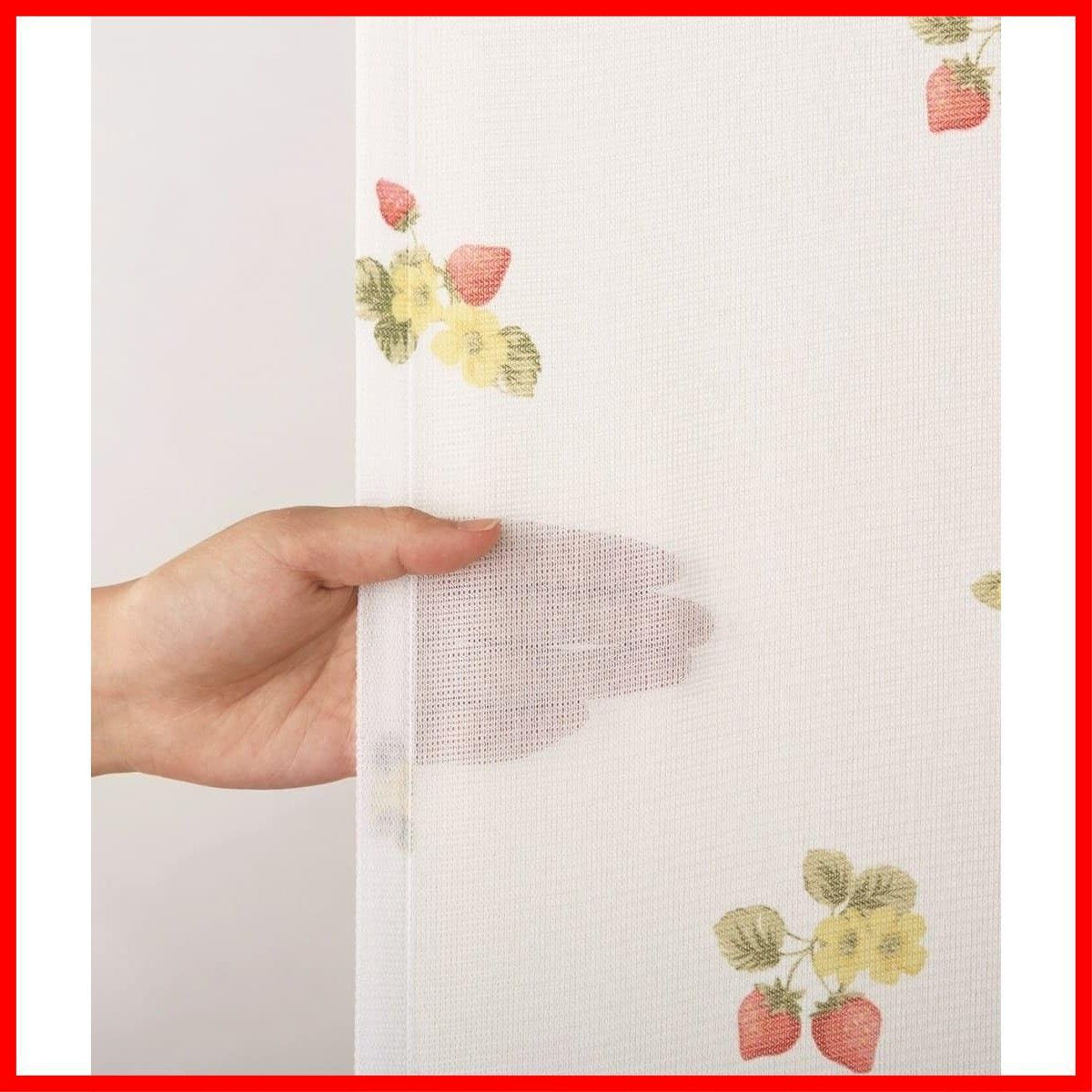  いちご柄遮光カーテン＆レース セット B ピンク系 カーテン 24 幅150×長さ178 cm× ニッセン カーテン インテリア 生活道具