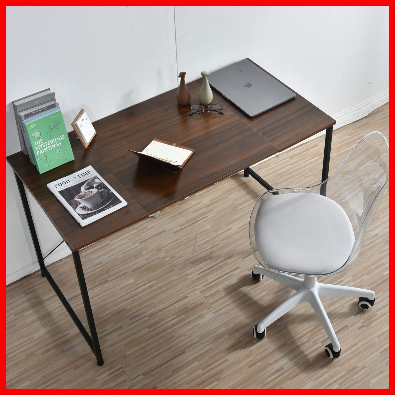 ブラウン 広い パソコンデスク スペース シンプル デスク 簡易デスク 組み立て簡単 幅120 奥行60 高さ73 cm オーエスジェイ OSJ つくえ 勉強机