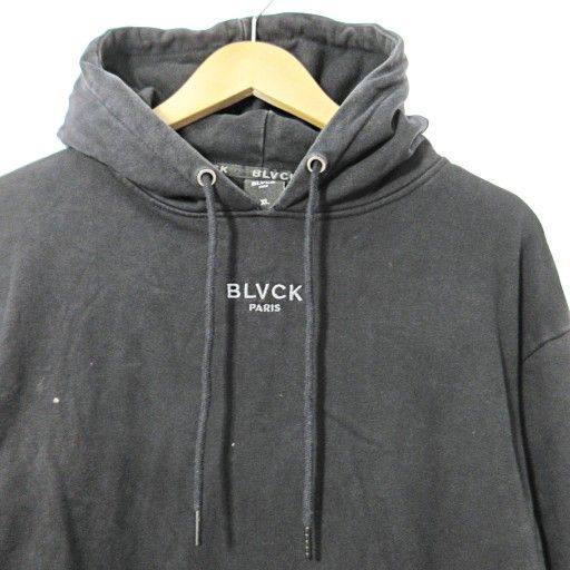 ブラックスパリ BLVCK PARIS プルオーバー パーカー ロゴ刺繍 薔薇刺繍