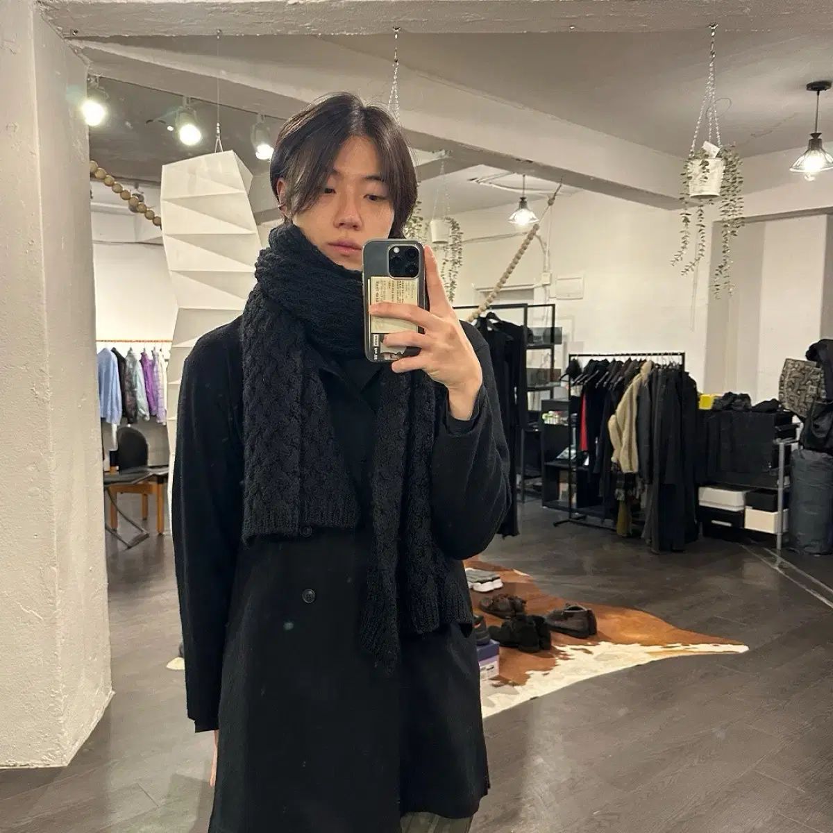 YOHJI YAMAMOTO ヨウジヤマモト オーバーサイズ マフラー - メルカリ