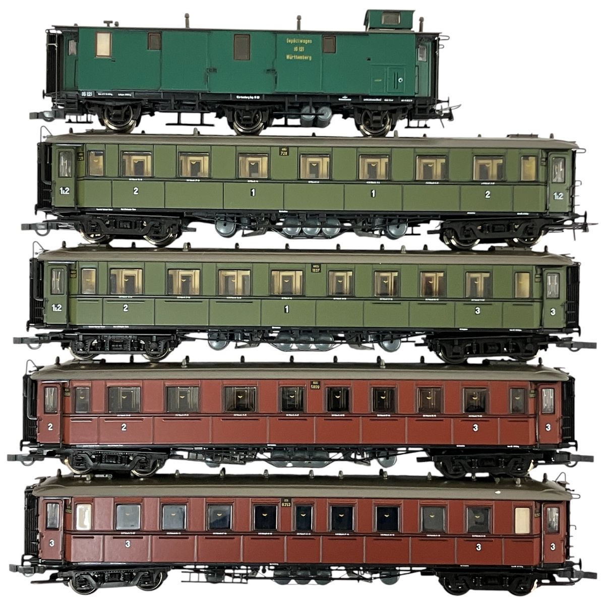  ROCO 44096 王立ヴュルテンベルク邦有鉄道 K W St E 客車 5両セット HOゲージ 鉄道模型 その他 鉄道玩具