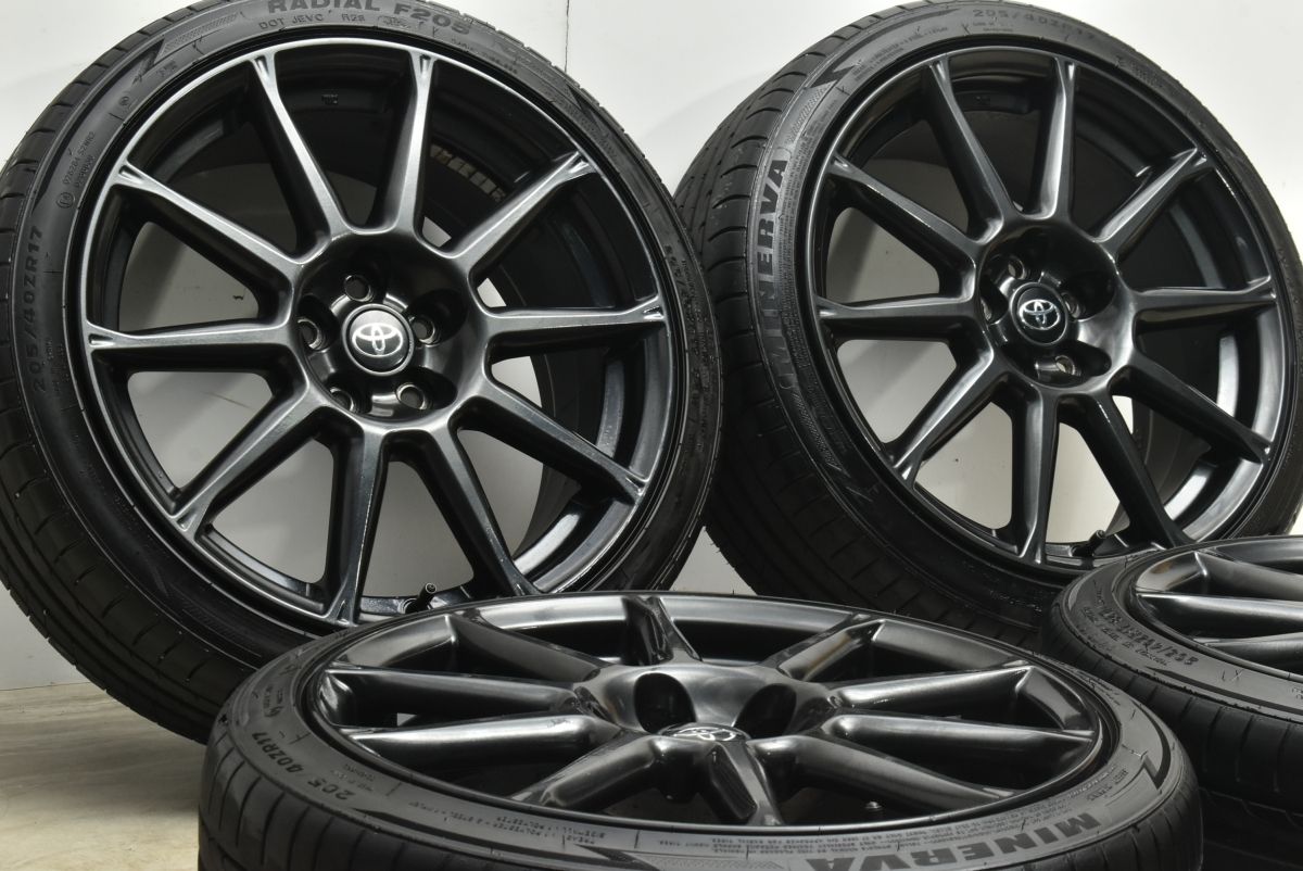 交換用に トヨタ 86 後期 GT Limited ブラックパッケージ 17 in 7 5 J 48 PCD 100 ミネルヴァ F 205 40 ZR BRZ 流用