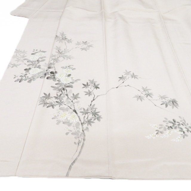 訪問着 着物 中古 正絹 袷 セミフォーマル 日本画家 水嶋征夫 手描き