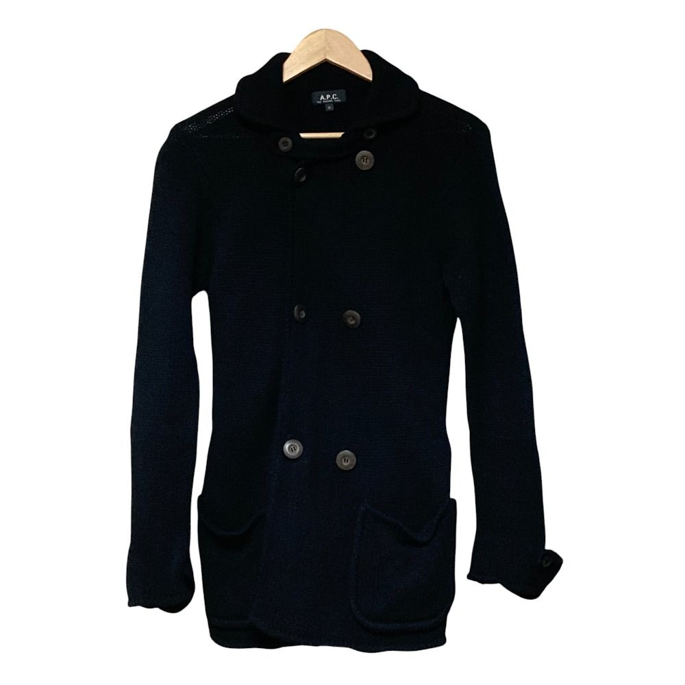 良品 A.P.C. アーペーセー ダブルブレスト ニット コート ジャケット