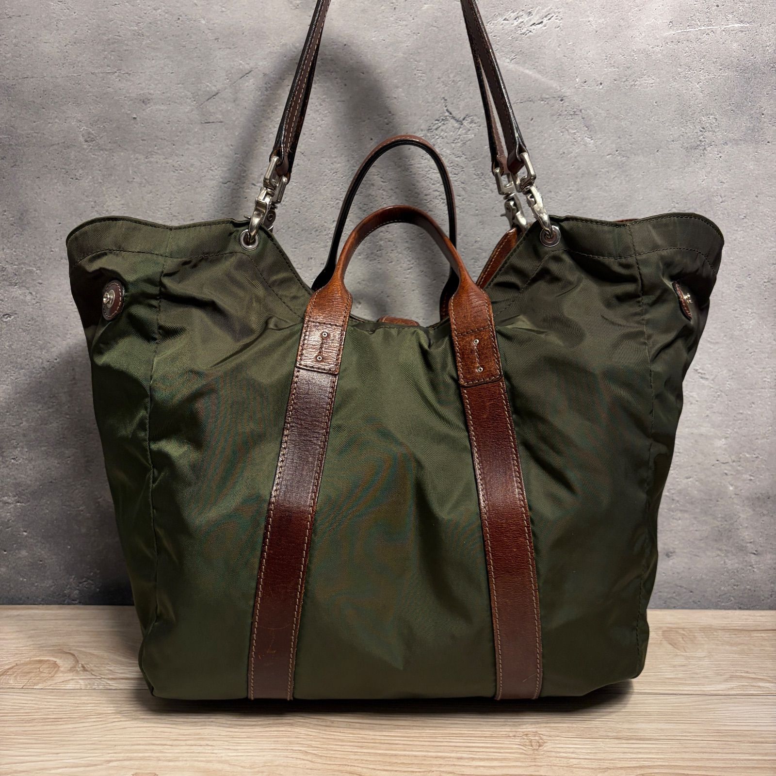 ダニエル&ボブ キャンバス トートバッグ 2way カーキ ショルダーバッグ ダニエル&ボブ キャンバス トートバッグ 2way カーキ ショルダーバッグ