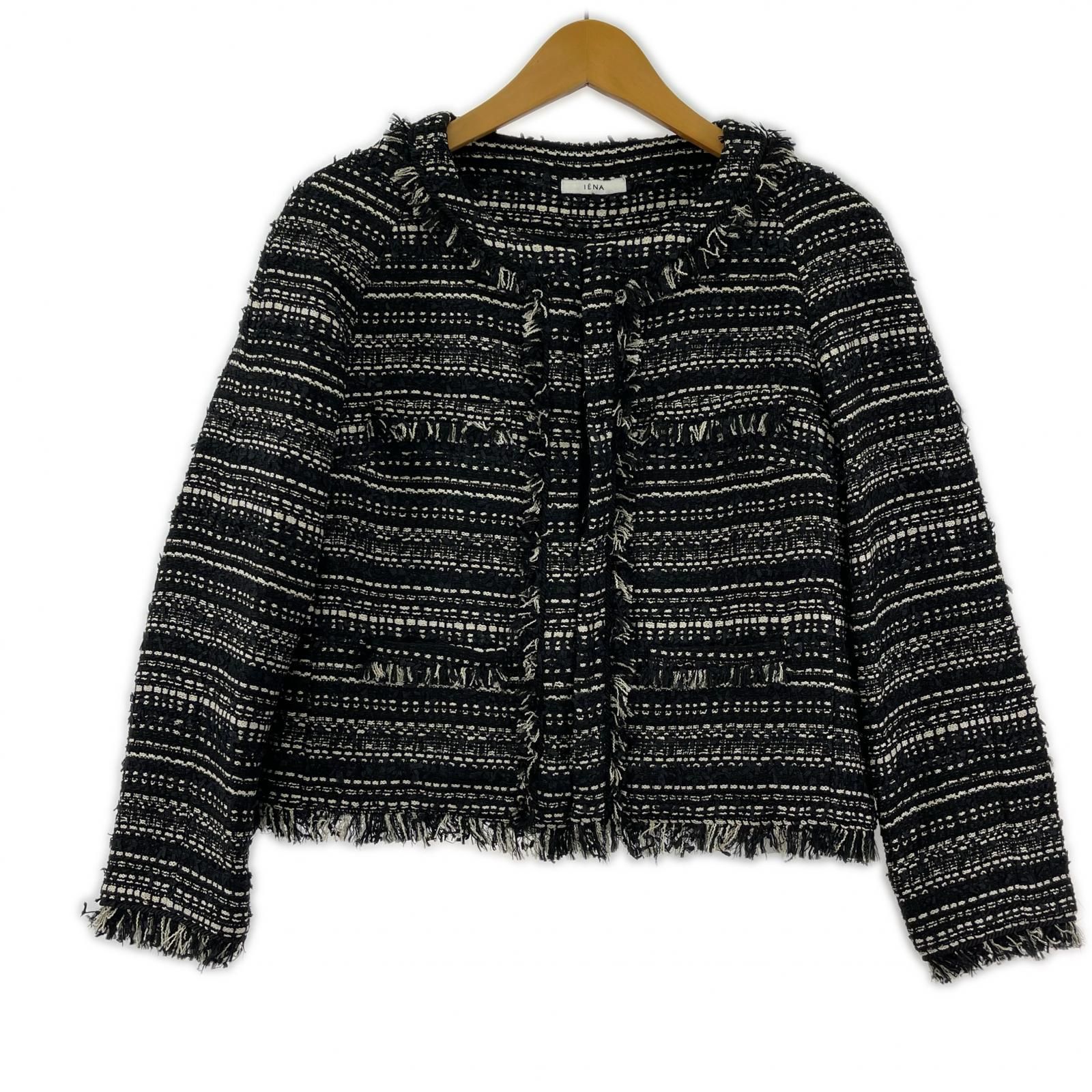 IENA イエナ ツィードジャケット size38/ブラック系 - メルカリ