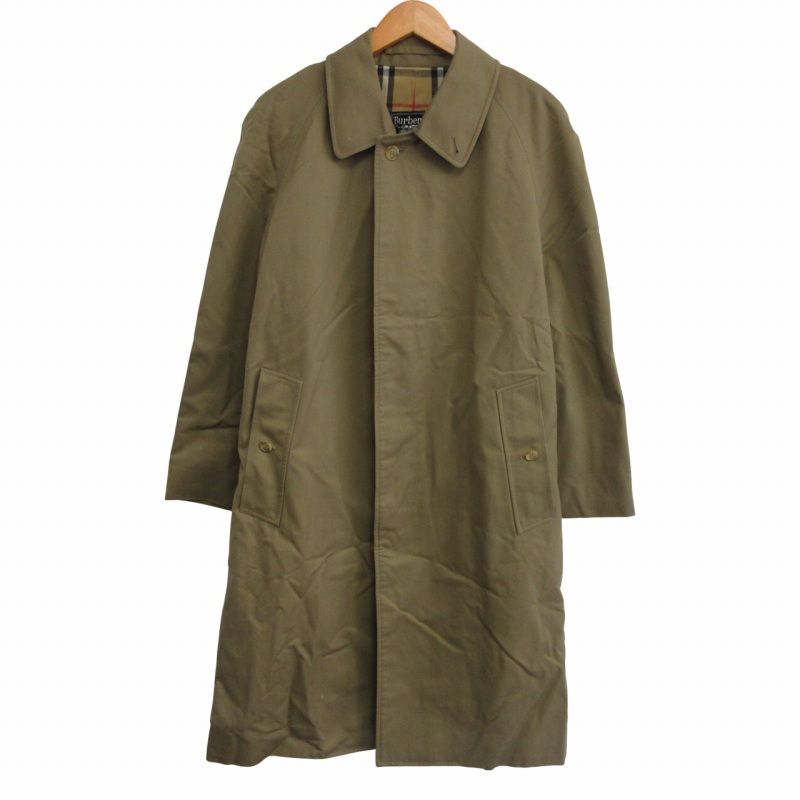 【中古】バーバリーズ Burberrys 90s オーダータグ ヴィンテージ バルマカーンコート ノバチェック 英国製 カーキ系 バーバリーズ Burberrys 90s オーダータグ ヴィンテージ バルマカーン