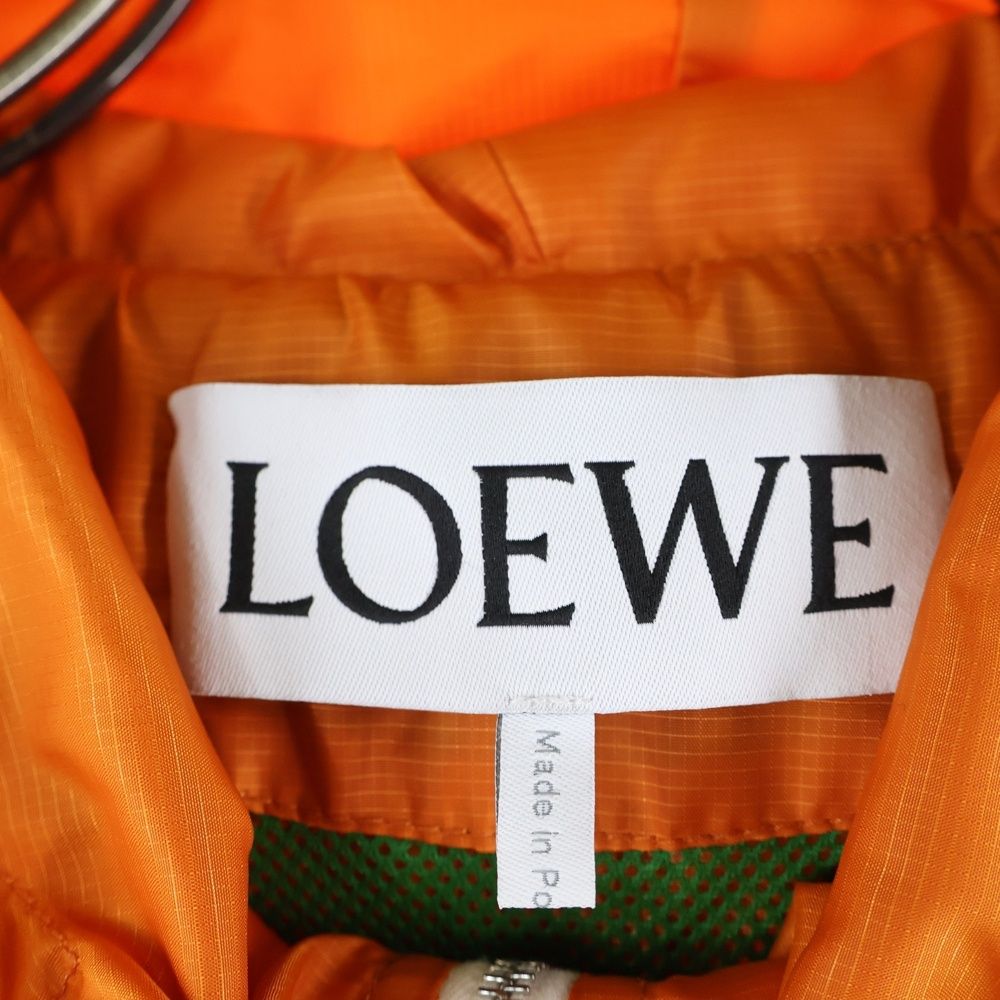 LOEWE (ロエベ) レザーパッチ付 ナイロンジャケット オレンジ